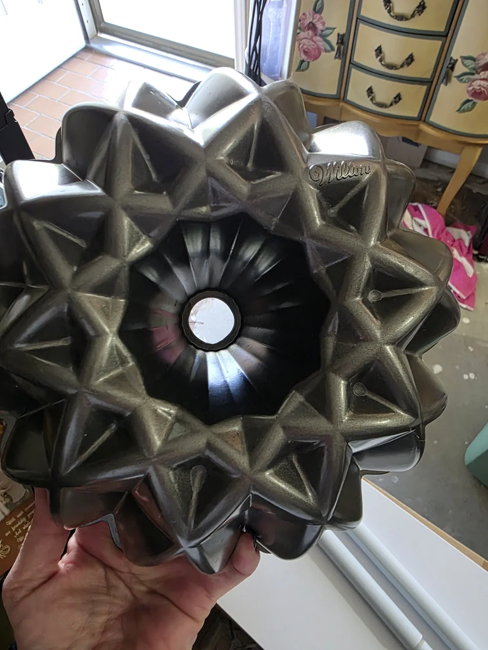 Non-Brand Grey Bundt Cake Pan - Starburst Design